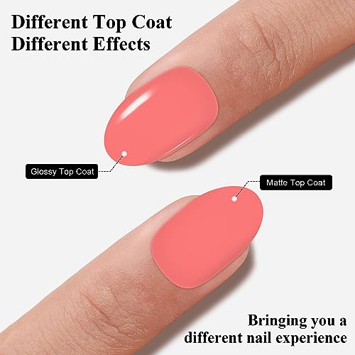 Gel Nail Polish, Coral,Peach Orange,Long Lasting,Chip Resistant Nail Art Manicure Pedicure for Professional, Salon & Home Use, Christmas gift,15ml (Requires Drying Under UV LED Lamp) - Image 8