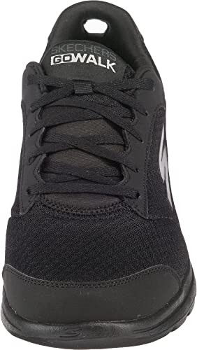 Image of Skechers Men's Gowalk 5 Qualify - Athletic Mesh Lace Up Performance Walking Shoe, Black, 8.5