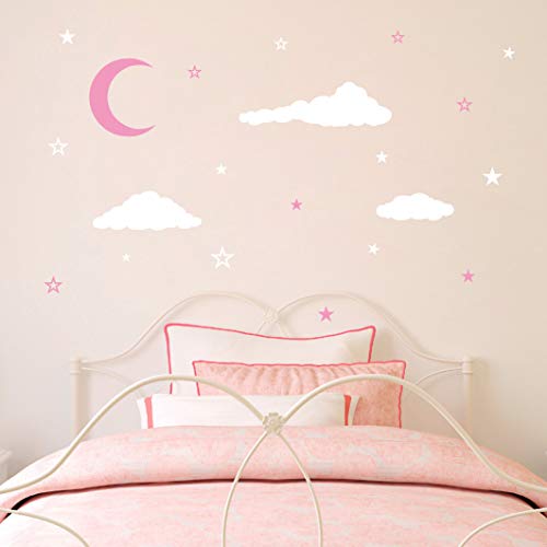 Vinilos decorativos de luna y estrellas para pared miniatura 2