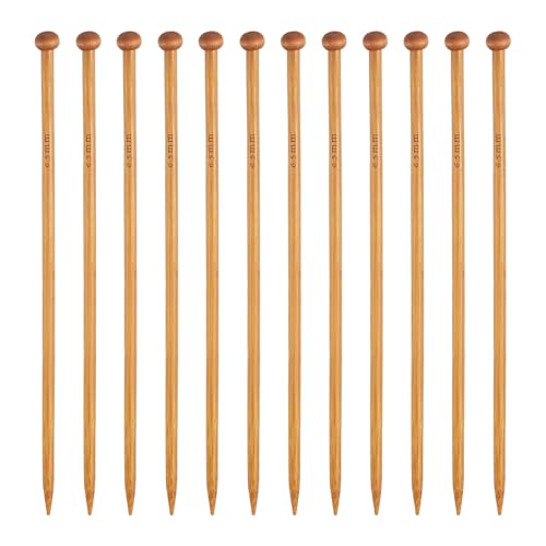 HARFINGTON 12Pcs 6.5mm Bamboo Knitting Needle...