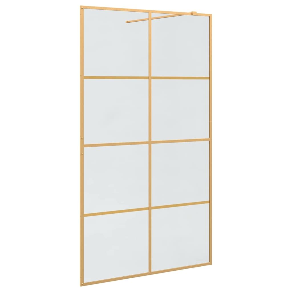 vidaXL kabina prysznicowa złota 115 x 195 cm szkło hartowane,