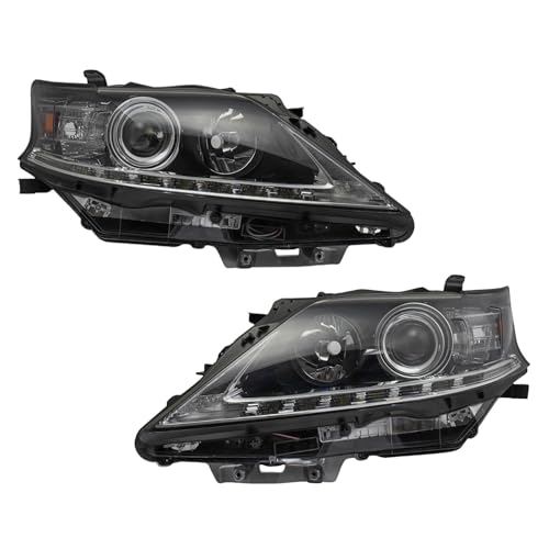 Image of TRQ 2 Piece Headlight Assembly Halogen Set Driver & Passenger Side Compatible with Lexus RX350 RX450h 2013-15 Japan Built LX2518138 LX2519138 8113048A80 8117048A80