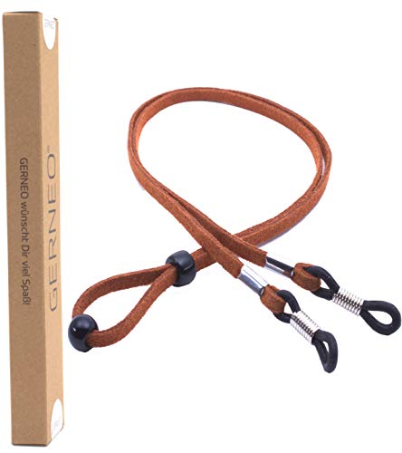 Preisvergleich Produktbild GERNEO® - DAS ORIGINAL - Premium Brillenband in hochwertiger Wildlederoptik - braun - für Lesebrille & Sonnenbrille