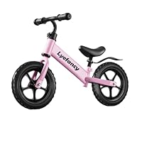 Lyefancy 12\" Balance Bike for 2, 3, 4, 5 Year Old Boys Girls, Balance Bike Training Bicycle for Kids, No Pedal Adjustable Seat Walking Bike - Toddler First Bike Ride On Toys (Pink)