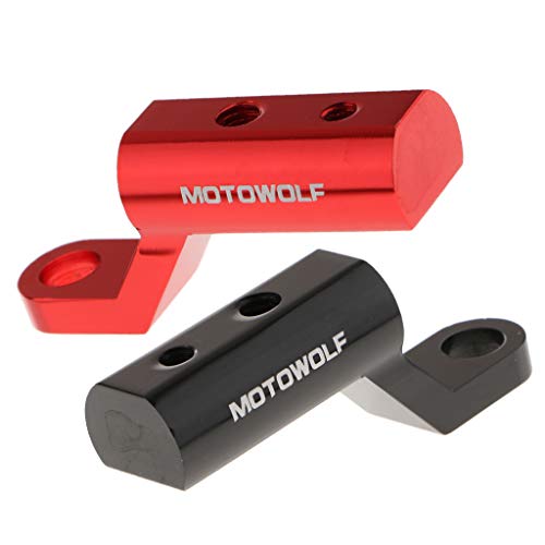 FLAMEER 2X Motowolf Motorcycle Rearview Mirror Expander Bracket Adapter Holder Mount