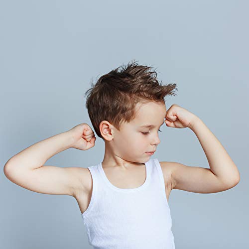 Coobey 5 Pack Toddler Kids Cotton Tank Top Undershirts Boys or Girls Soft Undershirt Tees (3-4T, Black/White/Gray) - Thumbnail 7