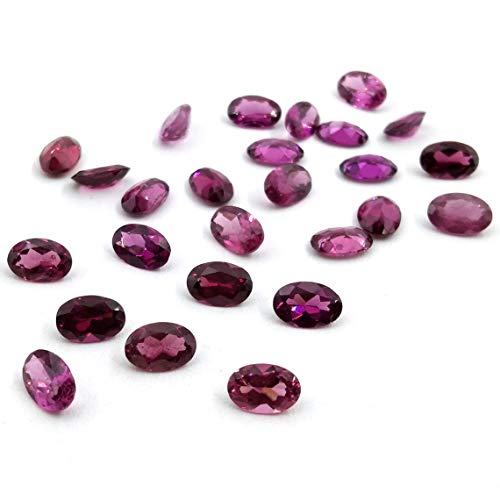 Rhodolite Grenat 5x3mm Ovale : 50 Pierres Facettées AAA pour Bijoux - 2