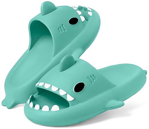 Image of KVbabby Kids Shark Slides Boys Girls Cloud Sandals | Cloud Sandals,Open Toe,Beach Pool Water Shoes,Slip-on,Lightweight,Non-Slip,Soft,Flexible,EVA Slippers