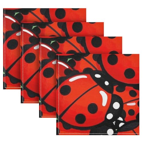 Servilletas de tela decorativas 20 x 20 in set de 4 miniatura 1