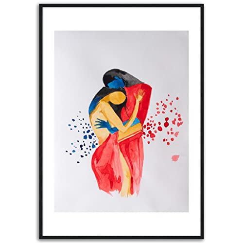 Intime Love Hug décoration murale romantique célébrant l'amour et la complicité 50x70cm - 5