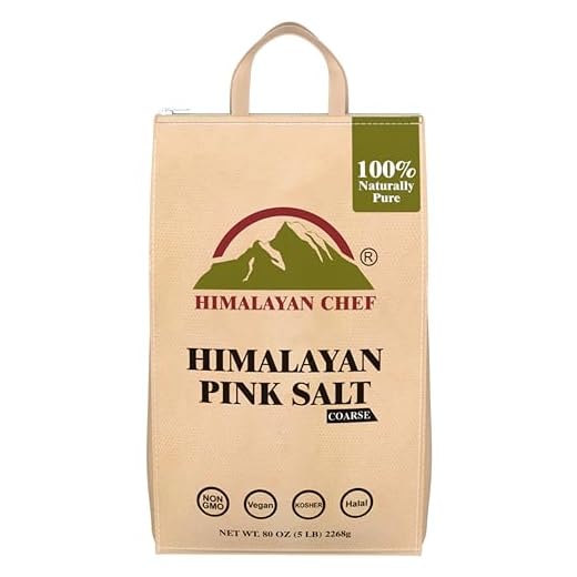 Himalayan Chef Pink Salt Coarse for Grinder Refills - 5 lbs 100% Natural Enriched with 84 Essential Minerals, Certified Pink Salt