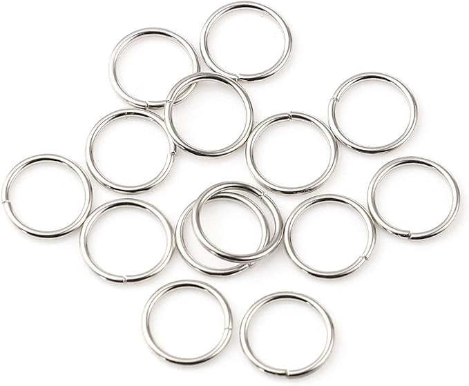 10MM Stainless Steel Jump Rings for Jewelry Making | Open Connector Rings for Necklace, Bracelet, Earrings & Keychain DIY Crafts | Rust Free Silver | 200 Pcs-image-4
