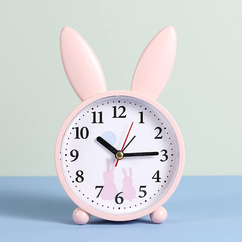 Yechiry Reloj Despertador, Reloj Silencioso con Forma de Conejito, de Sincronización Precisa con Tamaño Compacto, Ideal para el Hogar, Dormitorio, Escritorio y Regalo de Oficina