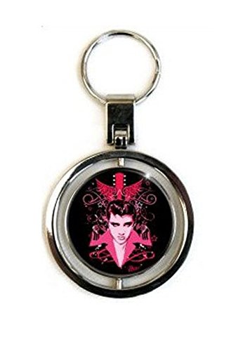Elvis Presley Keyring Keychain Lets Face It Official Metal Spinner Size One Size