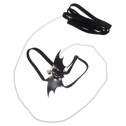 Garneck Turtle Harness Leash with Wing Design Adjustable Control Rope for Reptiles Lightweight and Durable Walking Collar for Turtles Black S