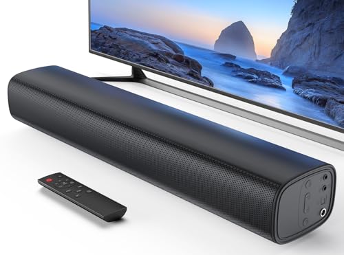Image of WebsLand Sound Bar 14.2 Inch, Soundbar for TV, Wallmount/Desktop Sound System, 40W TV Speaker withBluetooth 5.3/Optical/Aux Interfaces