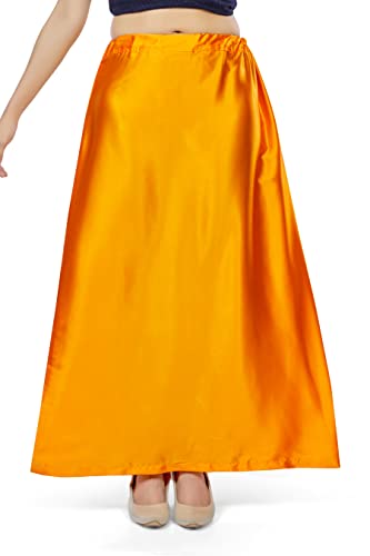 Image of Madhu Fashion Women's Satin Saree Petticoat Saree Underskirt
