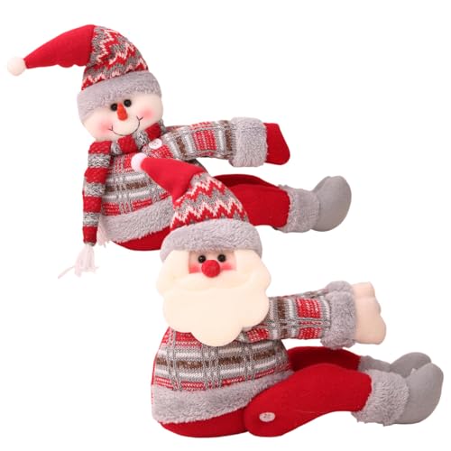 MUSISALY 2 Piezas Hebillas para Cortinas Navideñas Sujeta Cortinas con Diseño De Santa y Muñeco De Abrazaderas Decorativas Sin Taladro para Pesadas y Transparentes Salón y Dormitorio