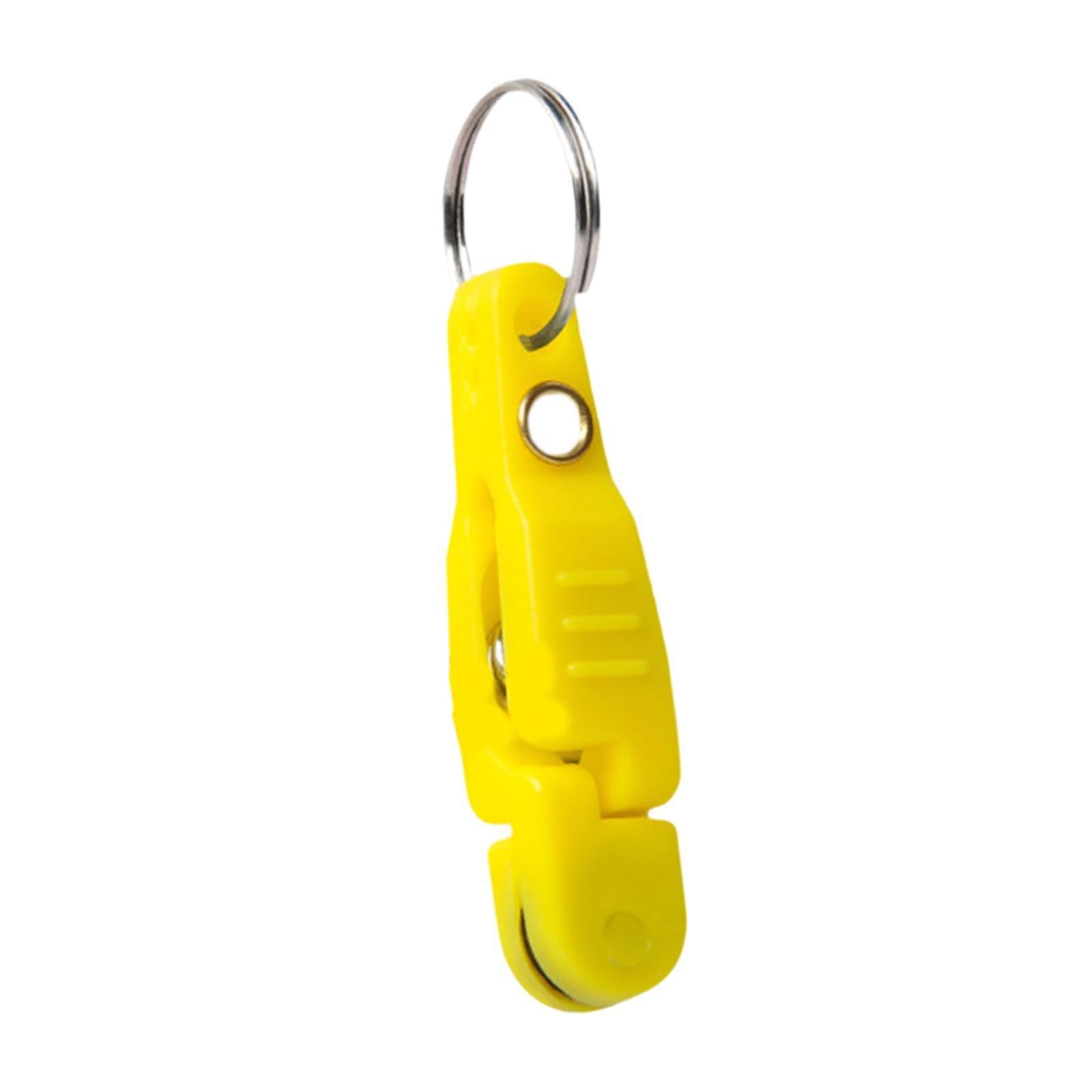 Fishing Line Clip Featuring Snap Release Clip Includes Adjustable Tension Mechanism Ensuring Reliable While Trolling Snap Release Power Grip Line, Yellow, 4.8 x1.1 cm
