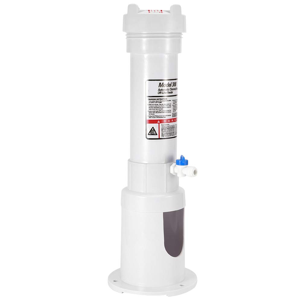 Dispenser di Cloro per Piscine, Distributore Automatico di Compresse Chimiche per la Pulizia della Piscina con Valvola di Controllo Chiusa