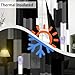 Tyrot Black Grey 100% Blackout Curtains for Bedroom 63 inch Long 2 Panels Set White Gray Modern Abstract Geometric Black Out Curtains Insulated Room Darkening Window Drapes for Living Room, 52Wx63L