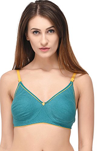 Image of Fabme Women's Cotton Lightly Wire Free Full Cup T-Shirt Non Padded Non Wired Bra