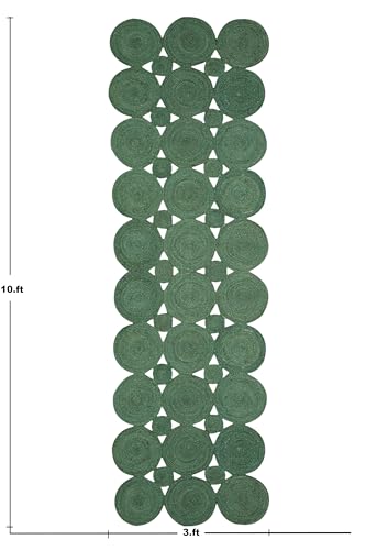 Tapis festonné vert en jute pour sublimer votre table de salle à manger - 4
