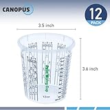 CANOPUS Heavy Duty Paint Mixing Cups for Epoxy Resin 355ml 12 pcs with 3 Lids Graduated Paint Mixing Pots Spray Paint Mixing Cup Epoxy Resin Paint Measuring Cups for Auto and Art Projects - Image 5
