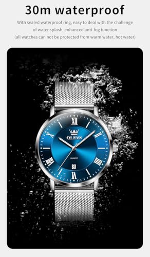 Image of OLEVS Mens Gold Watches Analog Quartz Business Dress Watch Day Date Stainless Steel Classic Luxury Luminous Waterproof Casual Male Wrist Watches
