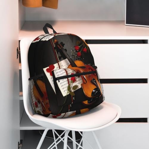 Sac à dos classique de voyage avec compartiment violon et toile imperméable pour l'université - 6