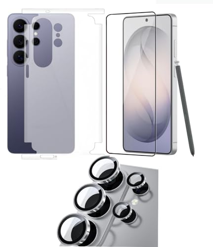 Image of Tempered Glass Screen Protector Compatible for | Front And Back Screen Guard With camera lens protector (Samsung Galaxy S26 Ultra 5G, Combo)