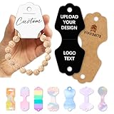 50/100/200 Custom Jewelry Display Cards,Personalized Necklace Display Holder Cards,Jewelry Packaging Hang Tags Card for Small Business Bracelet Keychain Earring Hair Band (No Self Adhesive)