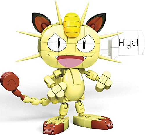 Mega Construx Pokemon Meowth Construction Set with Character Figures, Building Toys for Kids (169 Pieces)