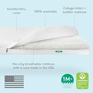 Newton Baby Essential Crib Mattress | Baby Mattress for Crib, Dual-Layer, Safe, 100% Breathable & Machine Washable Infant Crib Mattress, Removable Cover, Thick Cushion, White Newton Baby Essential Crib Mattress Baby Mattress for Crib Dual Layer Safe 100 Breathable Machine Washable Infant Crib Mattress Removable Cover Thick Cushion White