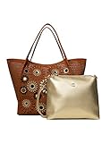 Volumen in Liter: 14 Desigual Damen Bols_Allegreto Zaria Medium Henkeltasche Braun (Camel)