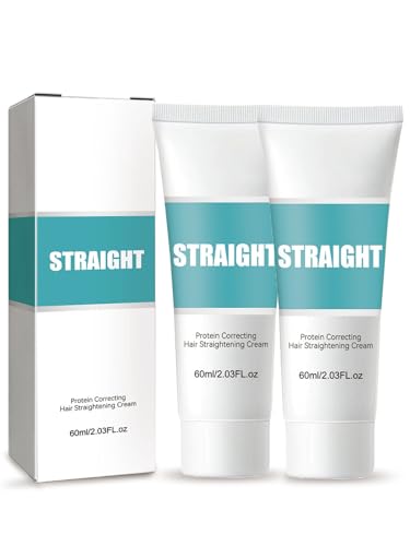 Wadexr Hair Straightening Cream, Crema alisadora Wadexr, crema alisadora de seda y keratina, tratamiento corrector de proteínas para cabello, crema alisadora permanente para cabello rizado (2PCS)