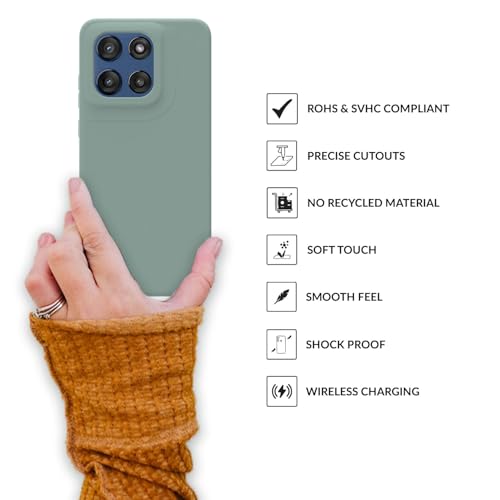 Image of SPRIG Compatible with Moto Edge 60 Stylus Premium SilkTone Back Cover Drop Tested Shock Proof Mobile Case for Men, Women, Boys and Girls with Camera Protection (Light Green)