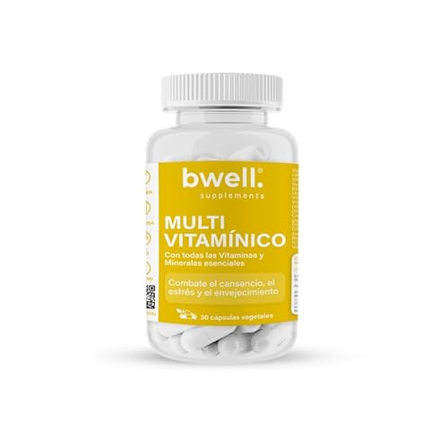 Multivitaminas + Minerales - Vitaminas A + B + C+ D3 + E + Biotina - Magnesio Zinc Calcio - Refuerzo Defensas + Energía - Multivitamínico 30 Cápsulas | BWELL SUPPLEMENTS