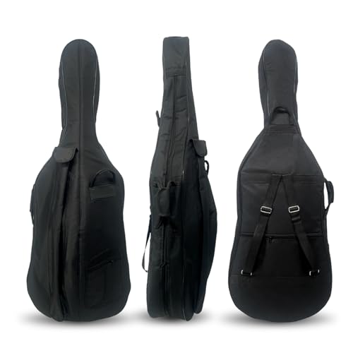 Vetimobato Cello Gig Bag 4/4 Full Size - Padded Soft Case with Backpack Straps Accessories Pocket Water-Resistant Lightweight Portable Instrument Cello Bag Cover Cloth for Travel Storage (4/4 Style 1)