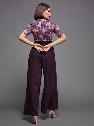 Image of Miss Chase Women's Keyhole Neck Regular Sleeve Regular Length Jumpsuit with Pockets