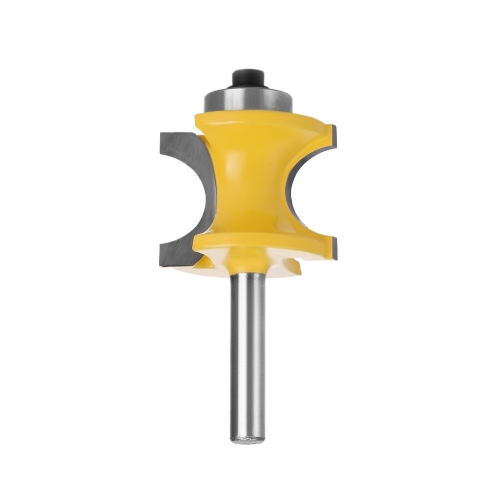 Epaknhgd 6.35Mm Shank No.2 1Pc 6Mm 1/4 Shank Half Round Bit Endmill Router Bits Wood 2 Flute Bearing Woodworking Tool Milling Cutter(6.35Mm Shank No.2)