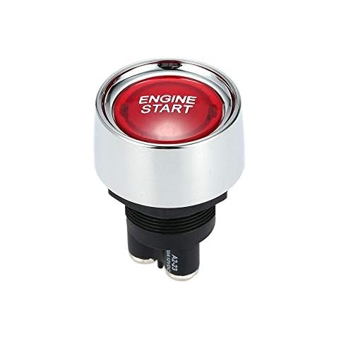 Jtron Car Engine Start push Button Ignition Switch red led 12V 50A Ignition Starter button switch momentary switch Cover