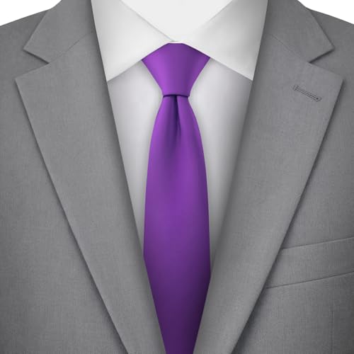 Image of Jacob Alexander Men's Skinny Width 2 inch Solid Color Tie