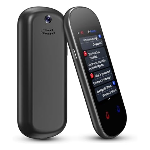 Language Translator Device 137+ Languages Instant Two-Way Translator Device, Real Time Voice Translation Device Support Online/Offline/Photo Translation with 3”HD Touchscreen for Business Travel Gift Cover