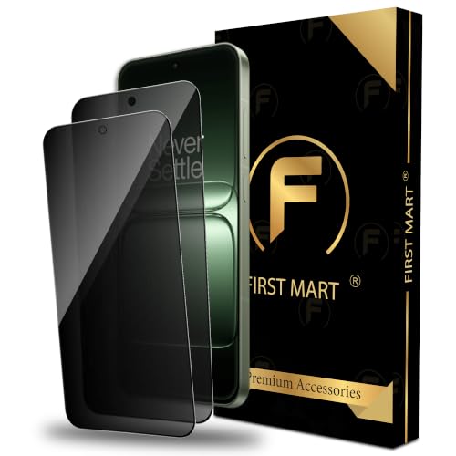 Image of FIRST MART Privacy Tempered Glass for OnePlus 13s & Oneplus 13T, 2 Pack | Anti-Spy 9H Screen Protector, Edge-to-Edge, Case-Friendly, Scratch Resistant, Bubble-Free