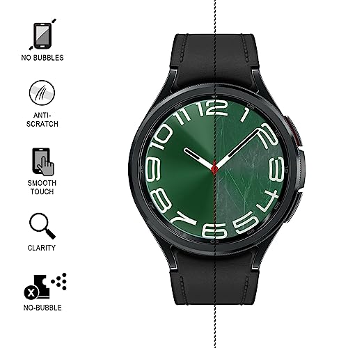 SPGUARD [4 Pack] for Samsung Galaxy Watch 6 Classic 47mm Tempered Glass Screen Protector,Protective Film Cover Accessories for Samsung Watch 6 47mm (NOT for Other Models)