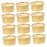 Cabilock 12 Latas De Aluminio Vacías 100ml Perfectas Para Almacenar Comida Para Mascotas Gatos Perros y Más