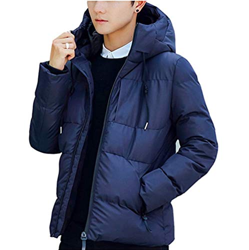 JinsX ダウンジャケット メンズ ダウンジャケットトップス 暖かい 防寒防風 登山 軽量 通学通勤 秋冬 藏青 3XL