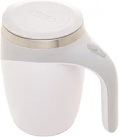 LYOR - Caneca Mixer de Aço Inox com Tampa Branca 440ml