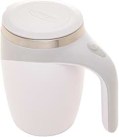 LYOR - Caneca Mixer de Aço Inox com Tampa Branca 440ml